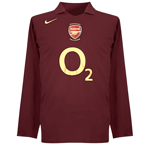 05/06 Arsenal Long Sleeve Home Retro Jersey