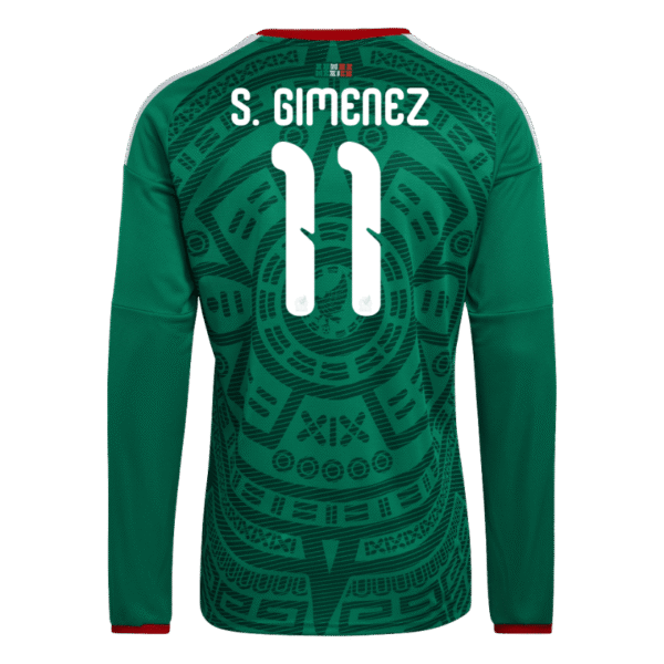 Santiago Gimenez 2026 Mexico Long Sleeve Home Jersey