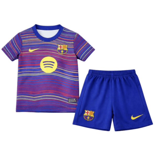 25/26 Kids Barcelona Pre-Match Kit
